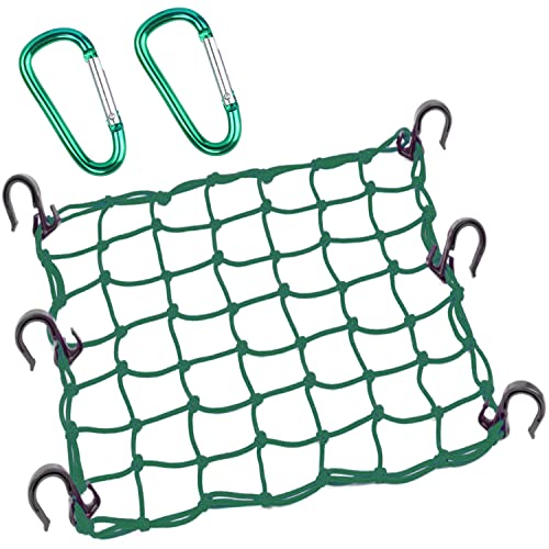 Thewinio Cargo Net 15"x15" Stretches to 30"x30" with Thicken Hooks | Natural Latex Core Thewinio Cargo Net 15"x15" Stretches to 30"x30" with Thicken Hooks | Natural Latex Core