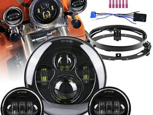 Motorcycle 7" LED Headlight Compatible for Motorcycle Road King
