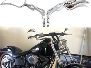 8mm Chrome Motorcycle Teardrop Rearview Side Mirrors For Sportster XL 883 1200 Road King V-Rod Street Glide Electra Glide Dyna Softail 1990-2018