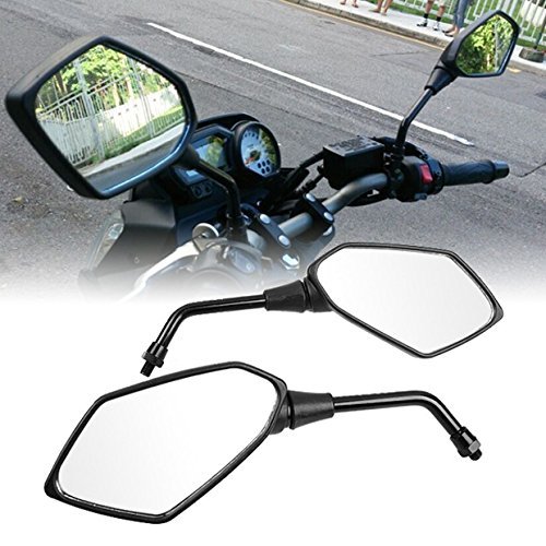 OKSTNO Heavy Duty Motorcycle Rear View Side Mirrors-10mm Clockwise Threaded Mounting Bolt-Fits for Kawasaki OKSTNO Heavy Duty Motorcycle Rear View Side Mirrors-10mm Clockwise Threaded Mounting Bolt-Fits for Kawasaki