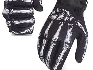 RIGWARL Touchscreen Non-Slip Skeleton Motorcycle Gloves for Men and Women
