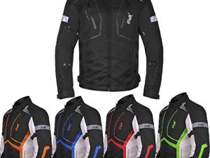 Motorcycle Jacket For Men Textile Motorbike Dualsport Enduro Motocross Racing Biker Riding CE Armored Waterproof All-Weather (Black
