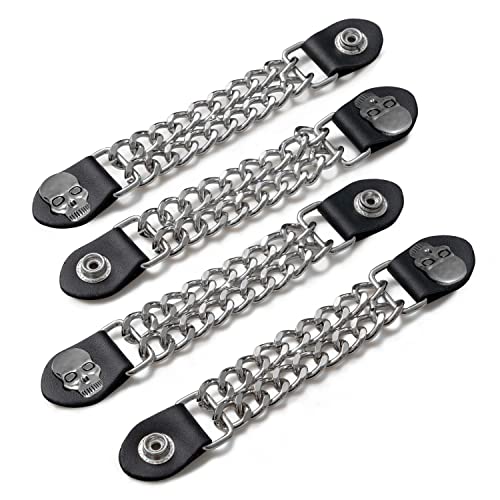 Diamond Plate 4-Piece Vest Extender Set - Jacket Accessories with Chrome Finish Chains Diamond Plate 4-Piece Vest Extender Set - Jacket Accessories with Chrome Finish Chains