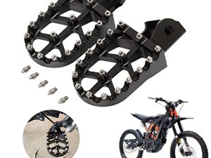 Dirt Bike Foot Pegs Motorcycle Footpegs Foot Pedals Rests CNC For Sur Ron Light Bee S/X Segway X260 X160 CRF150F 2003-2019 CRF230F 2003-2019 Black