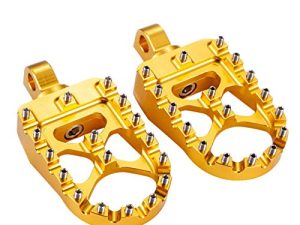 Hopider CNC Wide Foot Pegs 360° Roating MX Chopper Bobber Style for harley Dyna Sportster Fatboy Iron 883