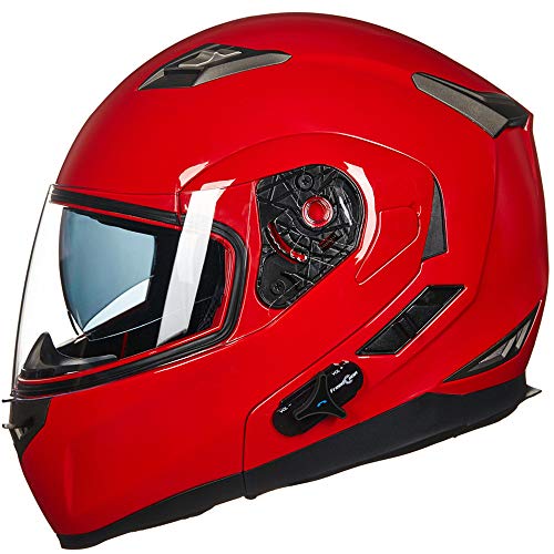 ILM Bluetooth Integrated Modular Flip up Full Face Motorcycle Helmet Sun Shield Mp3 Intercom Model 953 (S ILM Bluetooth Integrated Modular Flip up Full Face Motorcycle Helmet Sun Shield Mp3 Intercom Model 953 (S