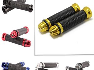 Motorcycle Grips Alluminum Bar End Thruster Grip 7/8" 22mm 24mm Motorcycle Handlebar Grips Compatible with Honda Yamaha Kawasaki(Gold)