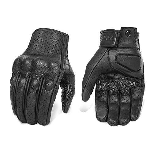 Updated Full Finger Anti-Slip Motorcycle Gloves Hard Knuckle Perforated Motorcycle Riding Gloves (Updated Updated Full Finger Anti-Slip Motorcycle Gloves Hard Knuckle Perforated Motorcycle Riding Gloves (Updated