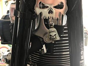 Kustom Cycle Parts Universal Stainless Steel Skull Bell Hanger - Bolt and Ring Included (Bell Not Included). Fits all Harley Davidson Motorcycles & More! Proudly MADE IN THE USA!