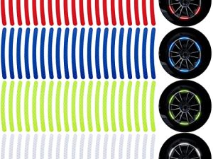 OIIKI 80PCS Reflective Car Wheel Rim Stickers