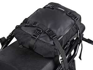 Rhinowalk Motorcycle Tail Bag 10L Waterproof Motor Pannier Bag Motor Travel Luggage Motorbike Rear Rack Trunk Storage Bag Professional Motorcycle Accessories-Black