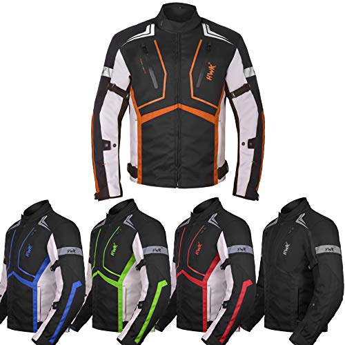 Motorcycle Jacket For Men Textile Motorbike Dualsport Enduro Motocross Racing Biker Riding CE Armored Waterproof All-Weather (Orange Motorcycle Jacket For Men Textile Motorbike Dualsport Enduro Motocross Racing Biker Riding CE Armored Waterproof All-Weather (Orange