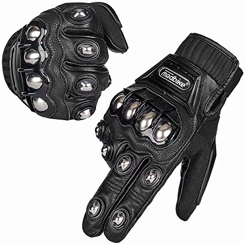 ILM Alloy Steel Leather Hard Knuckle Touchscreen Motorcycle Bicycle Motorbike Powersports Racing Gloves (M ILM Alloy Steel Leather Hard Knuckle Touchscreen Motorcycle Bicycle Motorbike Powersports Racing Gloves (M