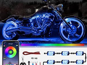 SHINIGHT 8 Pcs Motorcycle LED Light Kits