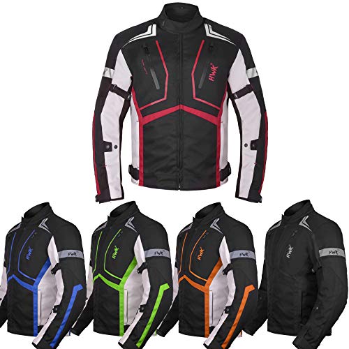 Motorcycle Jacket For Men Textile Motorbike Dualsport Enduro Motocross Racing Biker Riding CE Armored Waterproof All-Weather (Red Motorcycle Jacket For Men Textile Motorbike Dualsport Enduro Motocross Racing Biker Riding CE Armored Waterproof All-Weather (Red