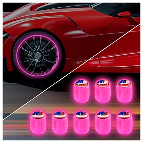 American Flag Night Glow Luminous Wheels Cap Tire Valve Stem for Car American Flag Night Glow Luminous Wheels Cap Tire Valve Stem for Car