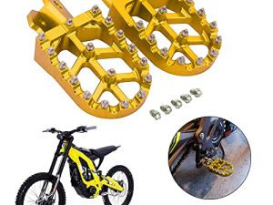 Dirt Bike Foot Pegs Motorcycle Footpegs Foot Pedals Rests CNC For Sur Ron Light Bee S/X Segway X260 X160 CRF150F 2003-2019 CRF230F 2003-2019 Gold