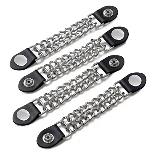 Diamond Plate 4-Piece Vest Extender Set - Jacket Accessories with Chrome Finish Chains Diamond Plate 4-Piece Vest Extender Set - Jacket Accessories with Chrome Finish Chains