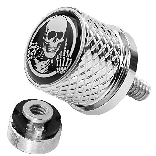 Stainless Knurled Fender Seat Bolt Screw 1/4"-20 Thread Compatible with Harley 1996-2020 Sportster Touring Softail Dyna CVO Electra Glide Street Glide- Skeleton Middle Finger (chrome bolt & nut kit) Stainless Knurled Fender Seat Bolt Screw 1/4"-20 Thread Compatible with Harley 1996-2020 Sportster Touring Softail Dyna CVO Electra Glide Street Glide- Skeleton Middle Finger (chrome bolt & nut kit)