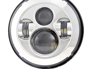 Dot Approved 7Inch Chrome LED Headlight Compatible with Haley Motorcycle Tour