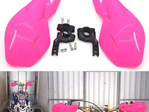 APABEZY Motorcycle Handguards Universal 7/8inch 22mm Dirt Bike Handguards for Off-Road Motocross Enduro ATV Handlebar Replacement (Pink) (MT282-sis)