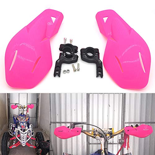 APABEZY Motorcycle Handguards Universal 7/8inch 22mm Dirt Bike Handguards for Off-Road Motocross Enduro ATV Handlebar Replacement (Pink) (MT282-sis) APABEZY Motorcycle Handguards Universal 7/8inch 22mm Dirt Bike Handguards for Off-Road Motocross Enduro ATV Handlebar Replacement (Pink) (MT282-sis)