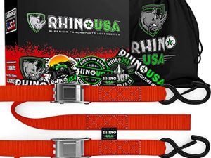 Rhino USA Motorcycle Tie Down Straps (2 Pack) Lab Tested 3