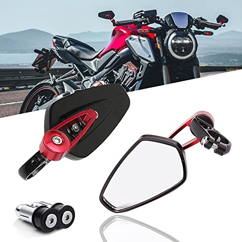 DREAMIZER Universal Motorcycle Side Mirrors 7/8" 22mm Handlebar End Mirrors Arrow Compatible with FZ1 FZ07 MT03 MT07 MT10 XT250 Svartpilen 401 - RED DREAMIZER Universal Motorcycle Side Mirrors 7/8" 22mm Handlebar End Mirrors Arrow Compatible with FZ1 FZ07 MT03 MT07 MT10 XT250 Svartpilen 401 - RED