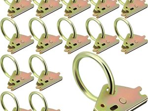 30 Pcs Steel E Track O Ring Tie Down Anchors Heavy Duty E Track Accessories to Secure Cargo in Enclosed Trailers Trucks Van Pickup Motorcycle