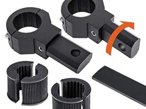Off-Road ATV UTV Light Bar Mounts Mounting Bracket Mini Bar Clamp Kits [0.75"/1"/1.25" Inch] [360-Degree] [2 Stud Sizes] [Aluminium] [2 Unit] Bull Bar Roll Bar Clamp Roll Cage Clamps Mount For ATV UTV