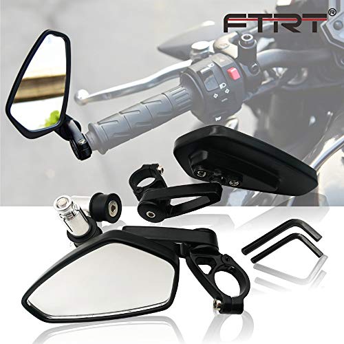 7/8" Universal Motorcycle Bar End Rear View Mirror compatible with YZF R1 R6 FZ07 / GROM CB500F/ NINJA 650R Z125 Z7500 Z900 ER6N ER6F VERSYS1000/ DL250 DL650 DL1000 7/8" Universal Motorcycle Bar End Rear View Mirror compatible with YZF R1 R6 FZ07 / GROM CB500F/ NINJA 650R Z125 Z7500 Z900 ER6N ER6F VERSYS1000/ DL250 DL650 DL1000
