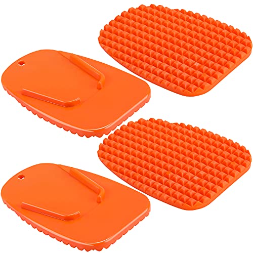4 Pieces Orange Motorcycle Kickstand Motorcycle Foot Support Plate Motor Bike Support Stand Motor Anti Slip Plate Parking Accessory for Snow Slippery Road Hot Road Grass Sand 4 Pieces Orange Motorcycle Kickstand Motorcycle Foot Support Plate Motor Bike Support Stand Motor Anti Slip Plate Parking Accessory for Snow Slippery Road Hot Road Grass Sand