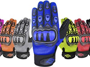 ALPHA CYCLE GEAR MOTO SPORTS GLOVES (BLACK/BLUE