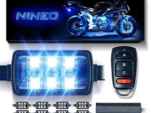 NINEO 8 pcs Motorcycle RGB LED Strip Lights