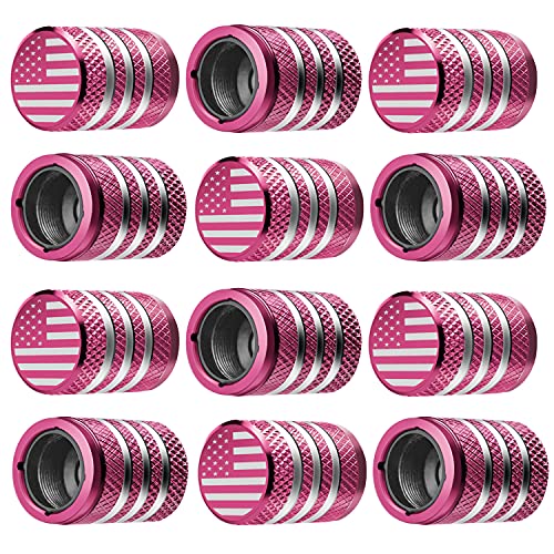 Tire Valve Stem Cap Cover - (12 Pack) Tire Air Cap Metal with Plastic Liner Corrosion Resistant Leak-Proof American Flag for Car Truck Motorcycle Bike Tire Valve Stem Cap Cover - (12 Pack) Tire Air Cap Metal with Plastic Liner Corrosion Resistant Leak-Proof American Flag for Car Truck Motorcycle Bike