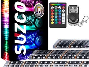 SUZCO 18-Pack Motorcycle LED Light Kits with RF&IR