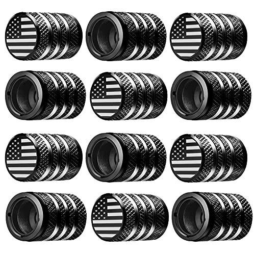 Tire Valve Stem Cap Cover - (12 Pack) Tire Air Cap Metal with Plastic Liner Corrosion Resistant Leak-Proof American Flag for Car Truck Motorcycle Bike Tire Valve Stem Cap Cover - (12 Pack) Tire Air Cap Metal with Plastic Liner Corrosion Resistant Leak-Proof American Flag for Car Truck Motorcycle Bike
